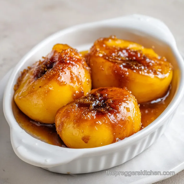 Baked Peaches: Cinnamon and Brown Sugar
