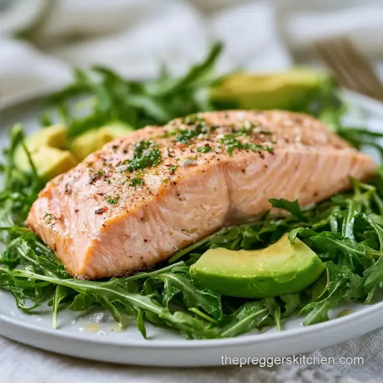 Baked Salmon Avocado Salad in 20 Minutes
