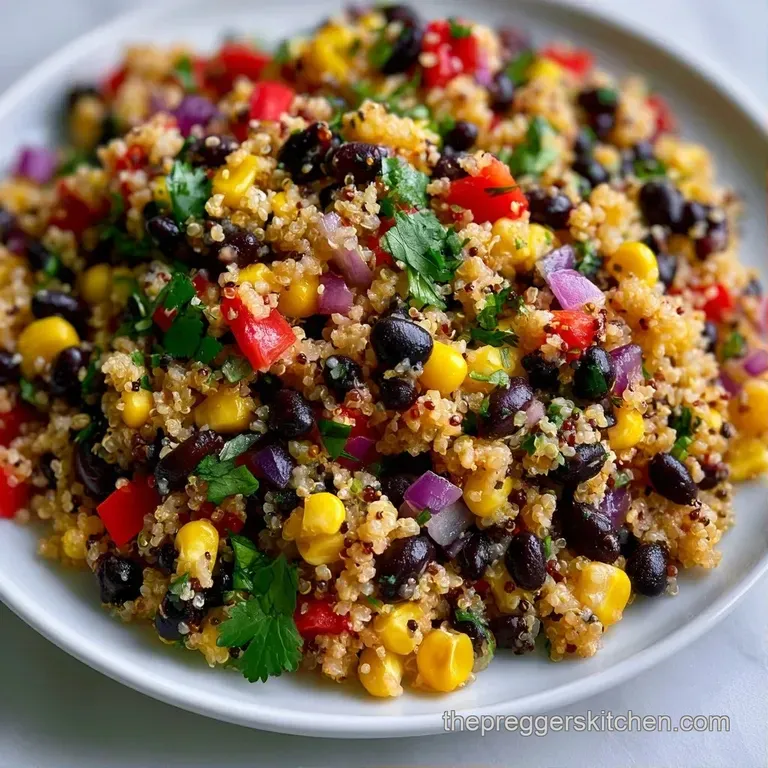 Perfectly rounded scoop of seasoned grains and beans garnished with sliced avocado and lime on a dark slate plate.