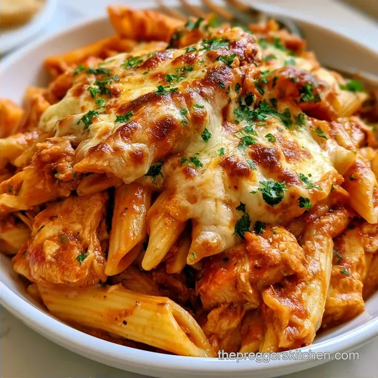 Chicken Parmesan Casserole with Penne Pasta