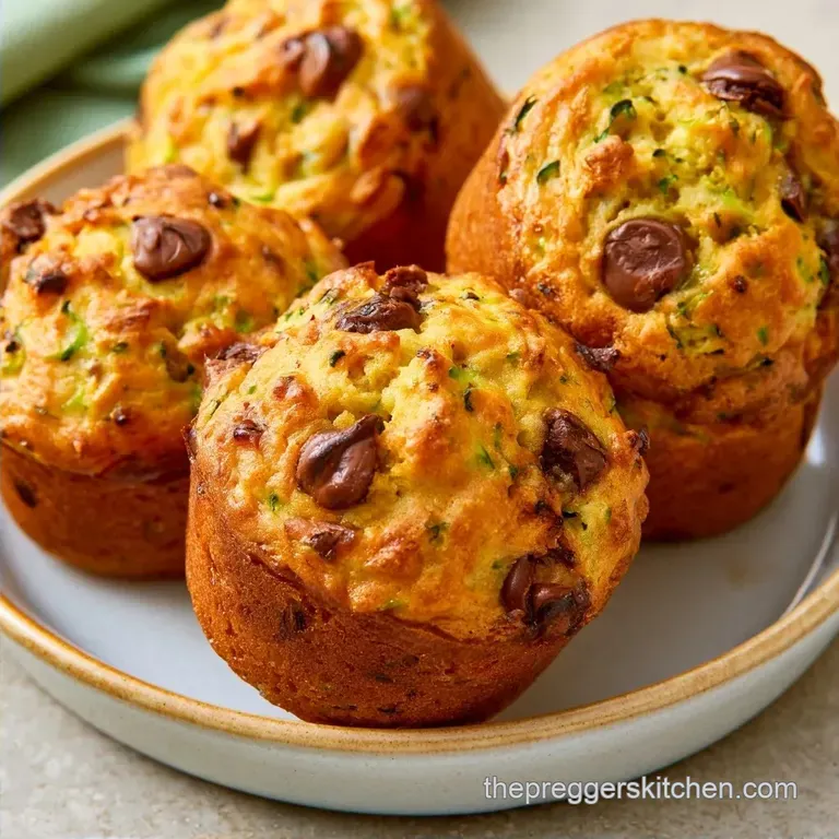 Chocolate Chip Zucchini Muffins with Greek Yogurt