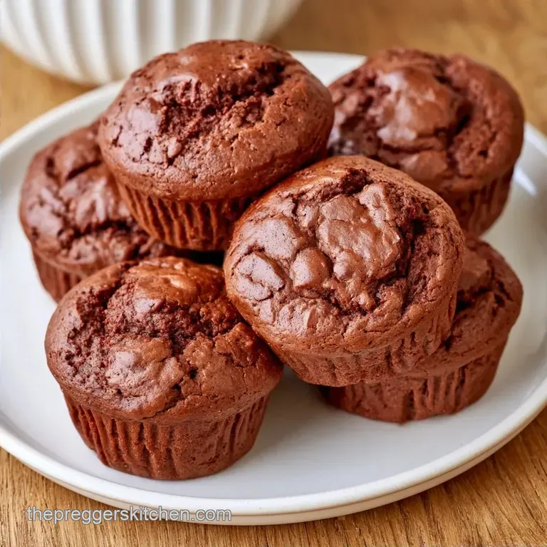 Fudgy Chocolate Zucchini Muffins