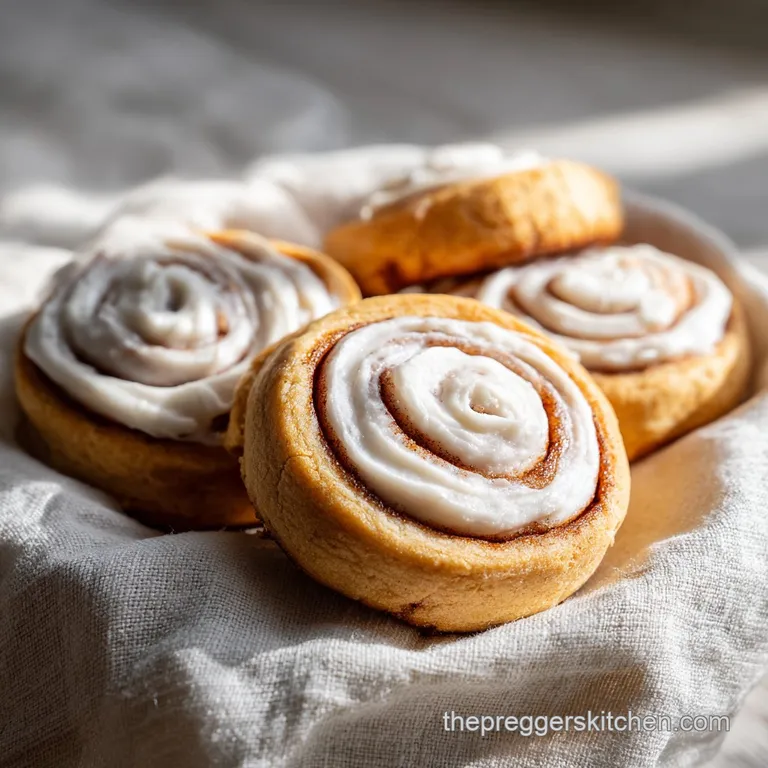 A stack of delicate cookies, artfully drizzled with white icing, nestled on a rustic plate.