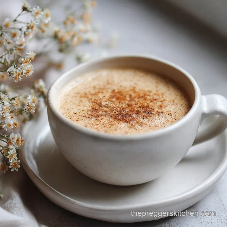 Elegant chai latte served in a tall glass, steam rising, topped with foam art and a light sprinkle of spice.