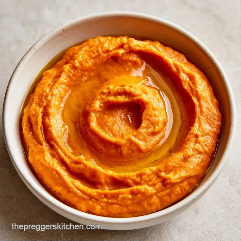 Creamy orange dip on a dark slate board surrounded by crisp cucumber sticks and colorful sliced bell peppers.
