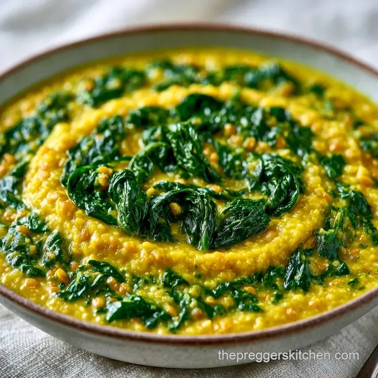 Creamy golden curry in a white ceramic bowl topped with a coconut milk swirl and fresh green cilantro leaves.