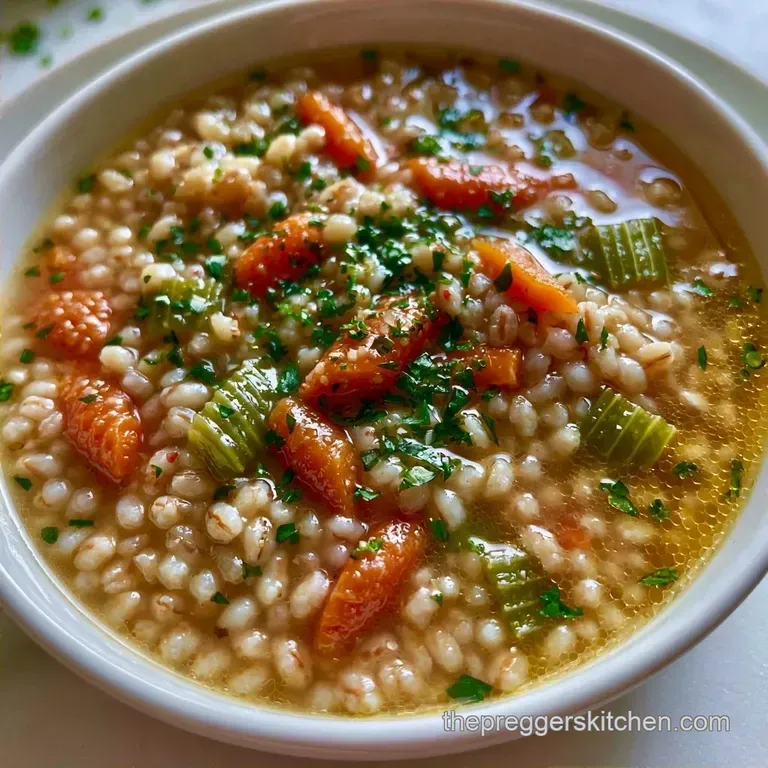 Nourishing Vegetable Barley Soup with Root Vegetables