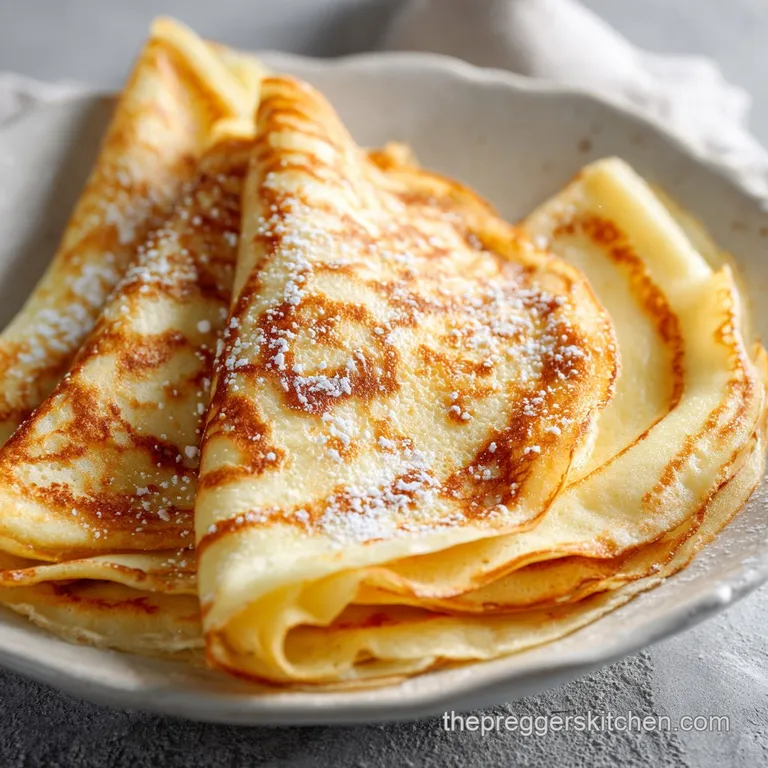 A single, perfectly folded crepe adorned with fresh strawberries and a swirl of whipped cream.