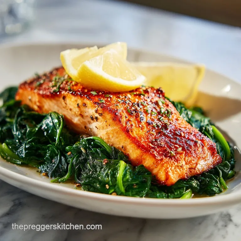 Salmon and Spinach: Pan-Seared and Nutrient-Dense