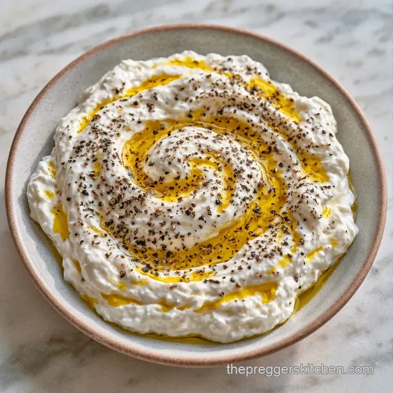 Smooth white dip in a shallow bowl surrounded by crisp colorful vegetable batons and toasted pita triangles.