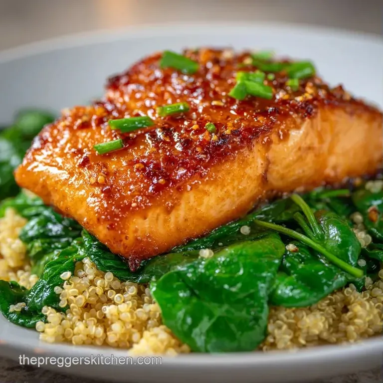 Elegant plating of golden-brown protein pieces atop a bed of saut&eacute;ed spinach with sliced radishes and lemon.