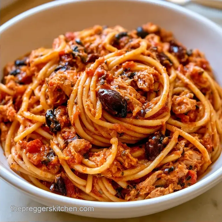 Quick Italian Tuna Tomato Pasta