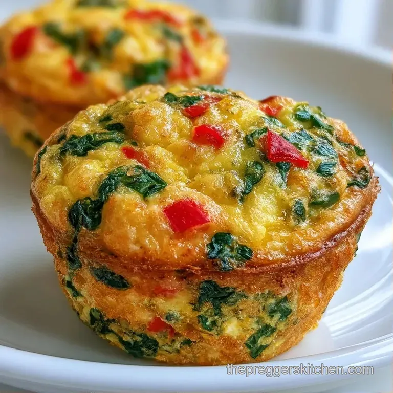 A stack of golden egg cups on a white plate, garnished with fresh parsley and a side of sliced avocado.